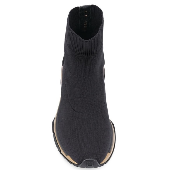 Ferragamo Gardena High Top Black Metallic Sneakers - Picture 2 of 11